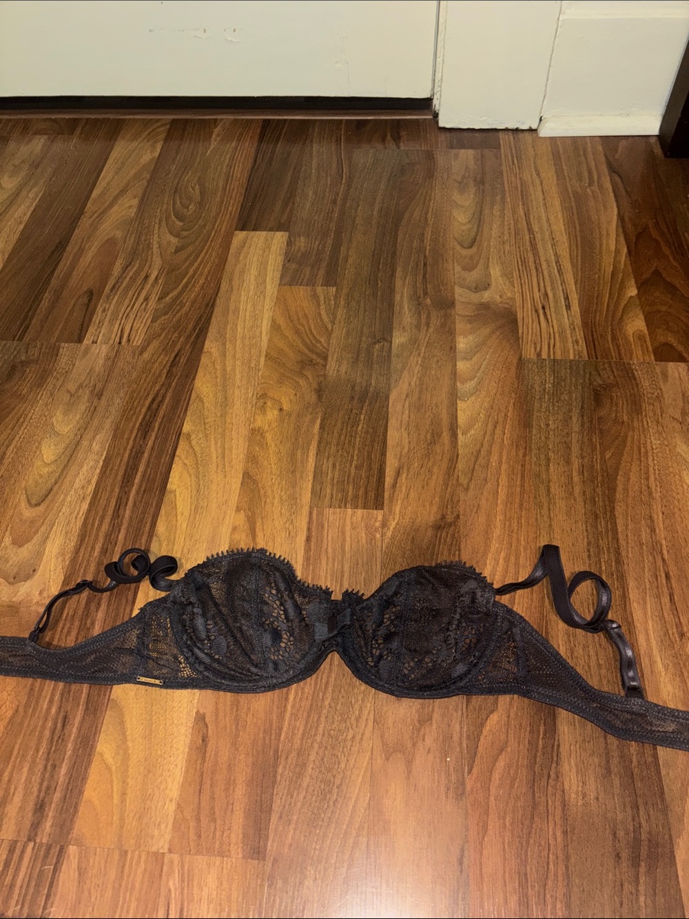 Chantelle Gray Lace Underwire Demi Bra 32C
